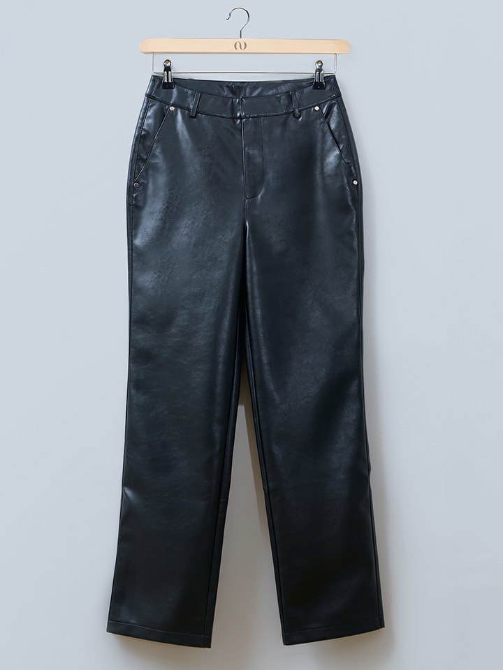 LeGer Spodnie "Insa" w kolorze czarnym ze skóry syntetycznej rozmiar: 38