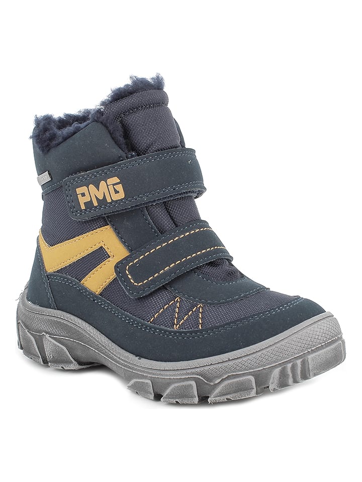 Primigi Skórzane botki zimowe w kolorze granatowym rozmiar: 34