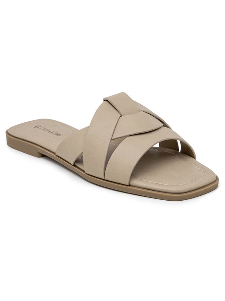 Foreverfolie Klapki w kolorze beżowym rozmiar: 39