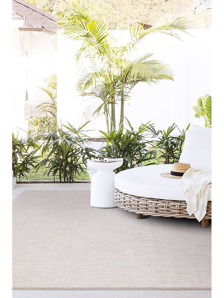 ABERTO DESIGN Dywan zewnętrzny "Fresco" w kolorze kremowym rozmiar: 50x80 cm