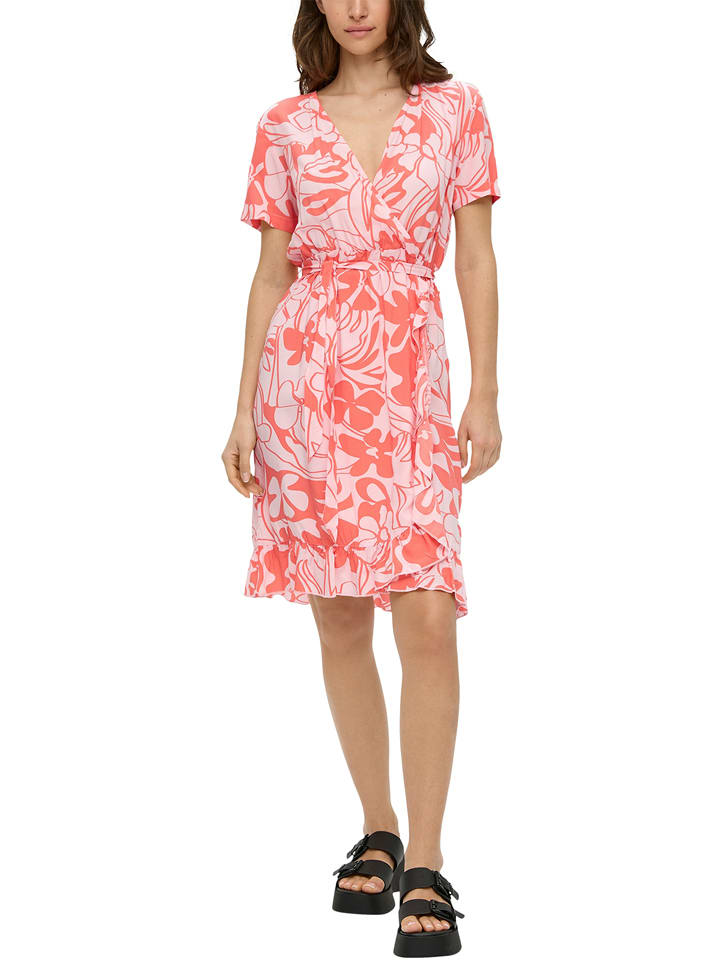 Q/S designed by s.Oliver Sukienka w kolorze jasnoróżowo-czerwonym rozmiar: 38