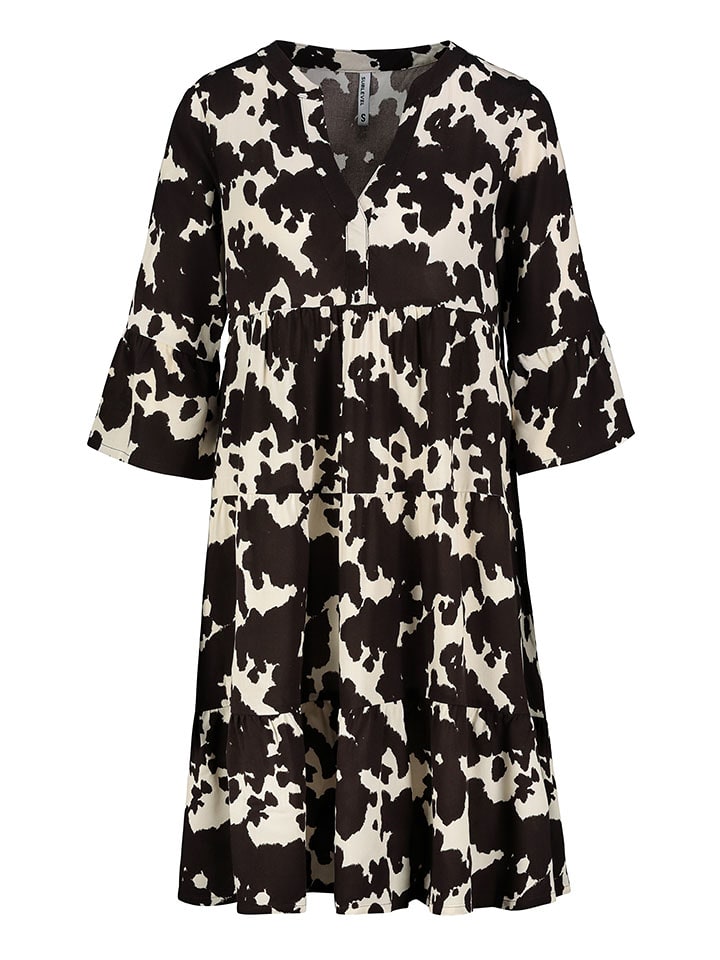 Sublevel Sukienka w kolorze ciemnobrązowo-kremowym rozmiar: L