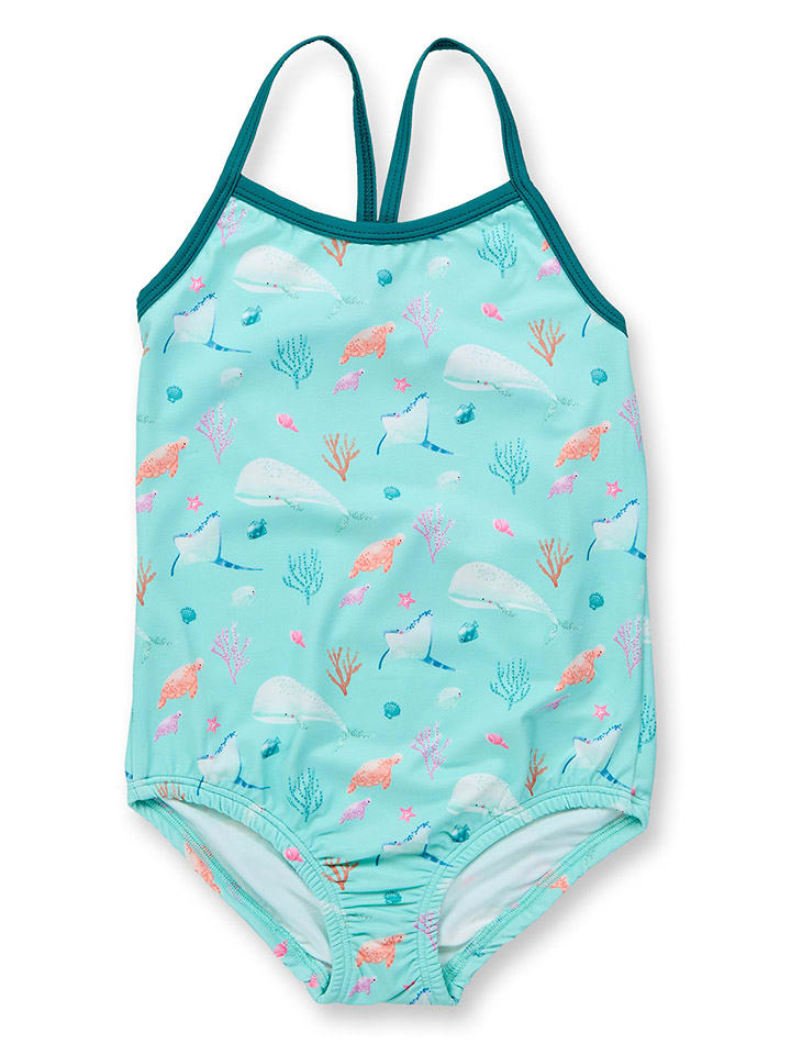 Sense Organics Strój kąpielowy "Buani" w kolorze turkusowym rozmiar: 122/128