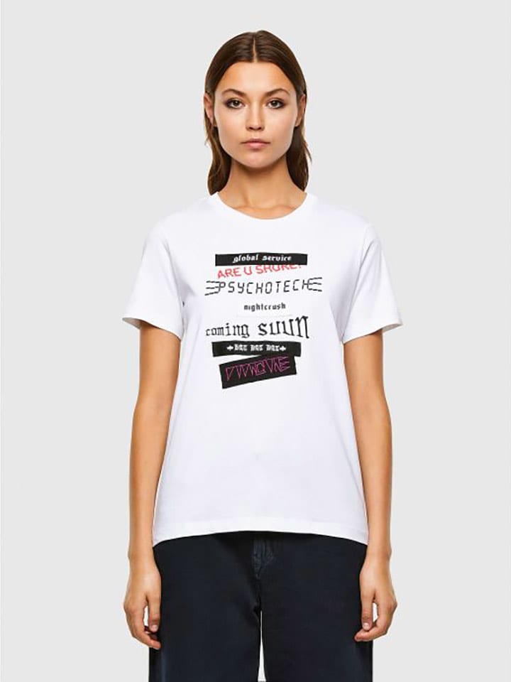Diesel Clothes Koszulka w kolorze białym rozmiar: XXS