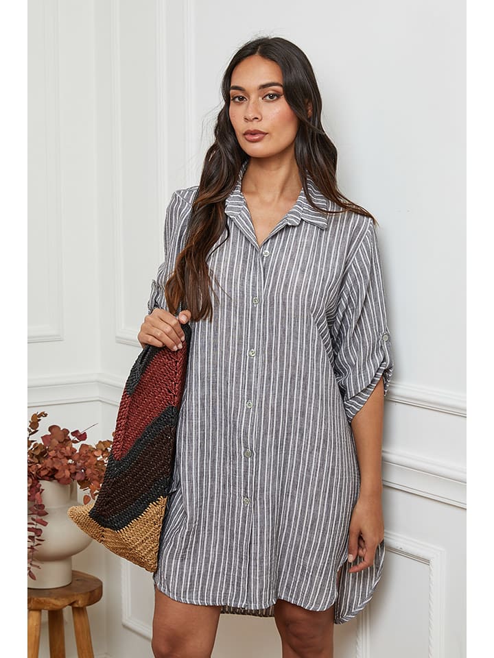 La Compagnie Du Lin Sukienka w kolorze szarym rozmiar: XL