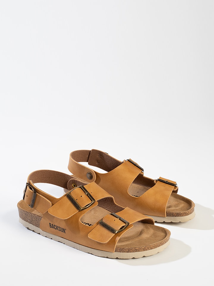 BACKSUN Sandały "Milan" w kolorze karmelowym rozmiar: 40