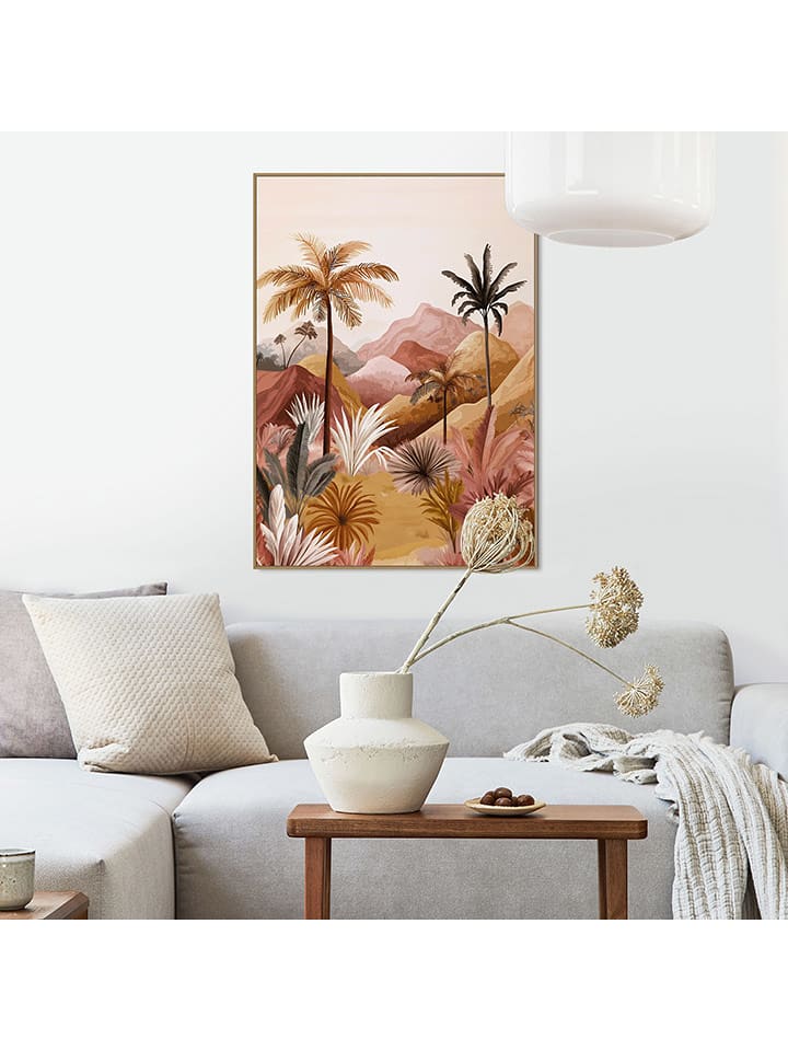 Orangewallz Druk artystyczny "Desert Palms" w ramce rozmiar: 50x70 cm