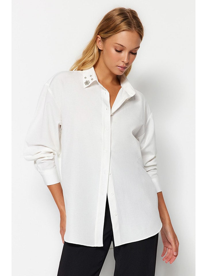 trendyol Bluzka w kolorze białym rozmiar: 34