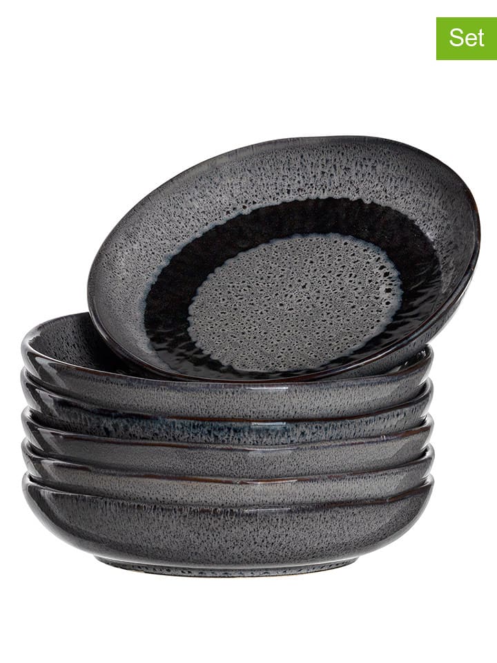 LEONARDO Talerze głębokie (2 szt.) "Matera" w kolorze antracytowym - Ø 21 cm rozmiar: onesize