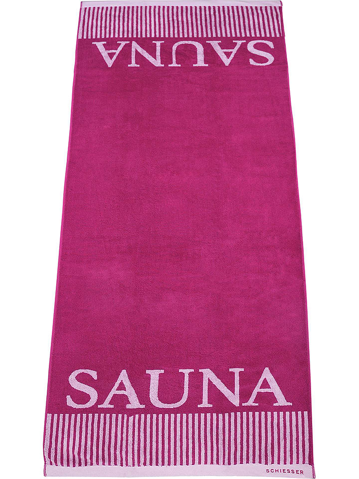 Schiesser Ręcznik "Rom" w kolorze fuksji do sauny rozmiar: 75x200 cm