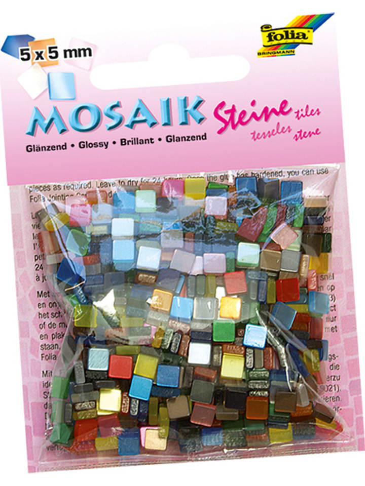 folia PAPER Zestaw kamyczków mozaikowych w różnych kolorach do rękodzieła rozmiar: onesize
