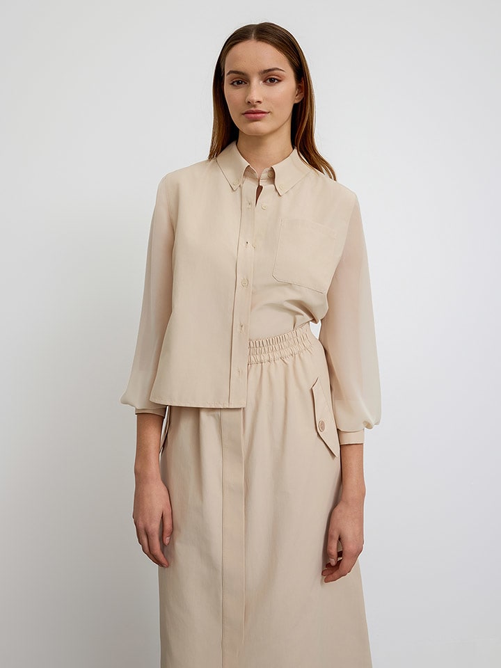 BGN Bluzka w kolorze beżowym rozmiar: 40