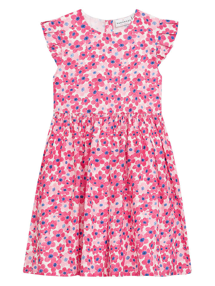 Danamade Sukienka "Dqadira" w kolorze jasnoróżowo-różowo-niebieskim rozmiar: 116