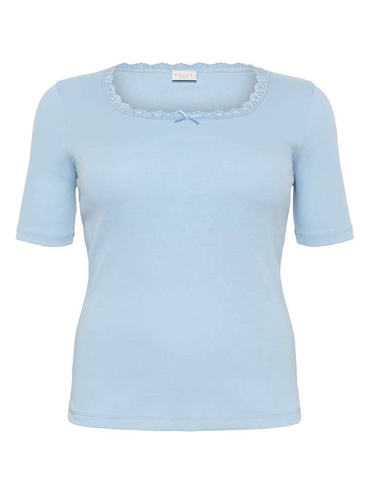 KAFFE curve Koszulka w kolorze błękitnym rozmiar: M