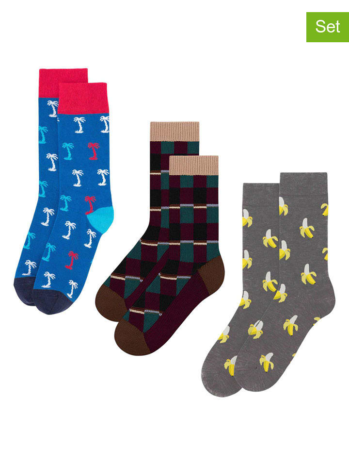 Happy Socks Skarpety (3 pary) ze wzorem rozmiar: 36-40