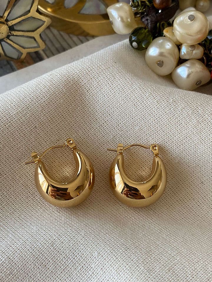 Luseera Pozłacane kolczyki-kreole rozmiar: onesize