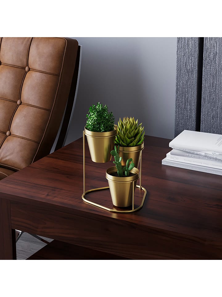 Scandinavia Concept Stojak w kolorze złotym na kwiaty - 19 x 20 x 19 cm rozmiar: onesize