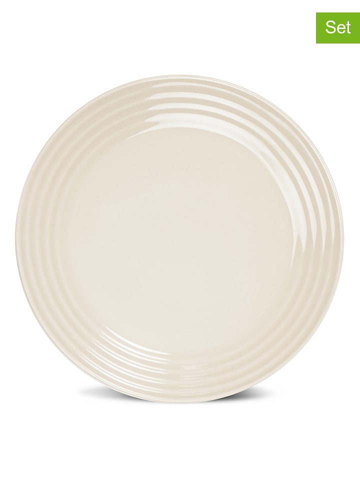 Sagaform Talerze śniadaniowe (6 szt.) "Coffee & More" w kolorze kremowym - Ø 20 cm rozmiar: onesize