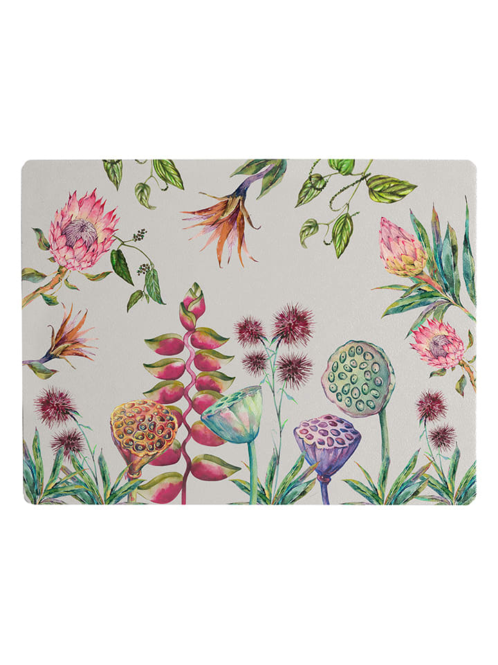 Madre Selva Podkładka w kolorze kremowym ze wzorem na biurko - 55 x 35 cm rozmiar: onesize