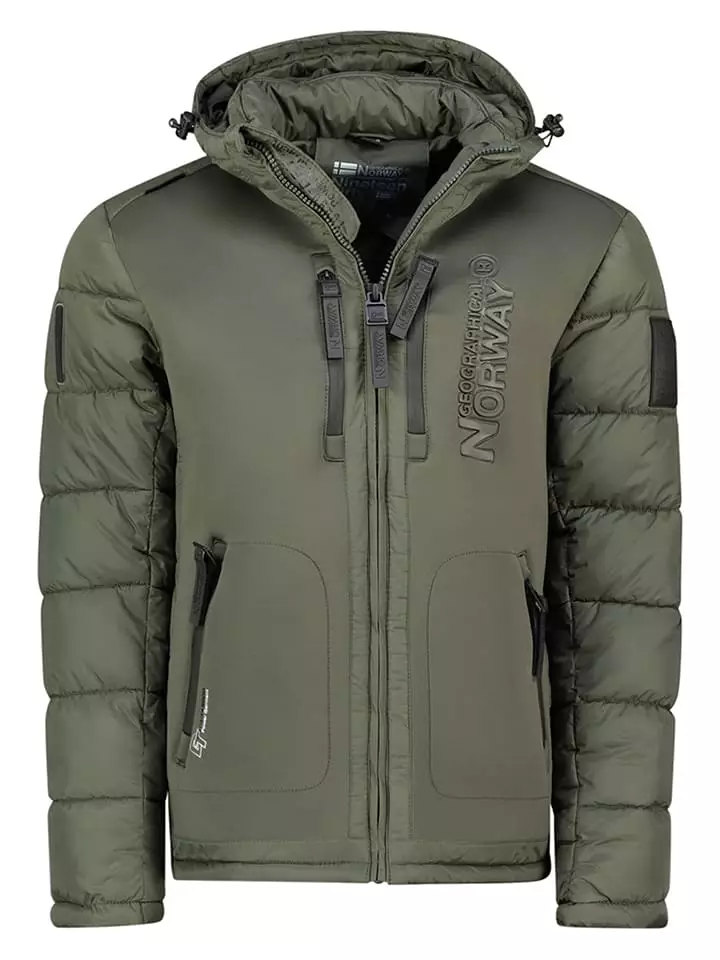 Geographical Norway Kurtka puchowa "Beachwood" w kolorze khaki rozmiar: S