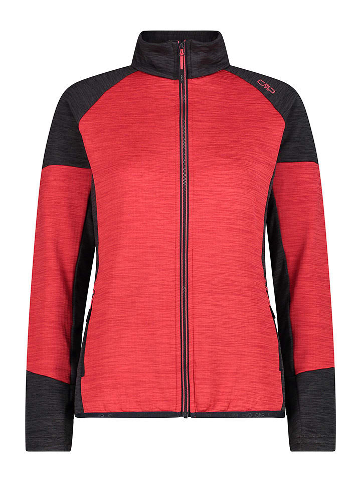 CMP Kurtka polarowa w kolorze czarno-czerwonym rozmiar: 46