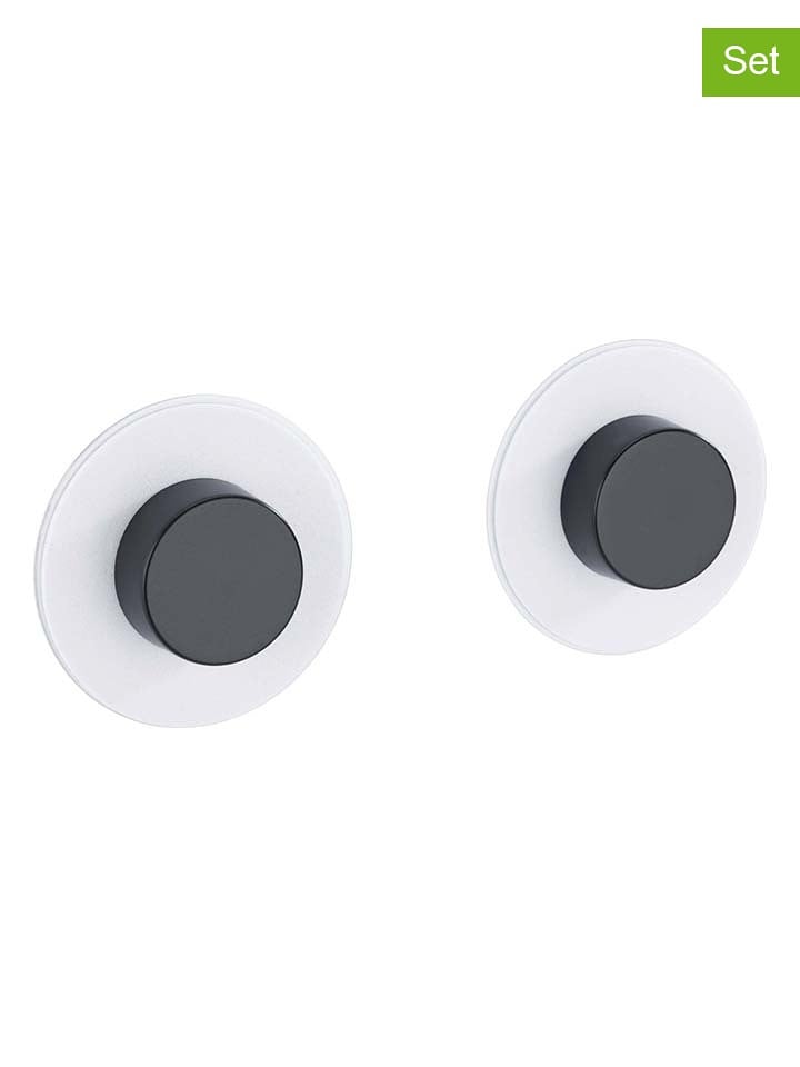 Wenko Haczyki ścienne (2 szt.) "Static-Loc®" w kolorze czarnym - Ø 6 cm rozmiar: onesize