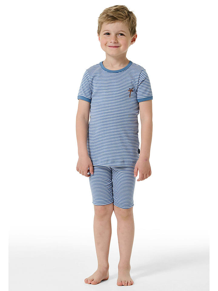 Schiesser Piżama w kolorze niebieskim rozmiar: 140