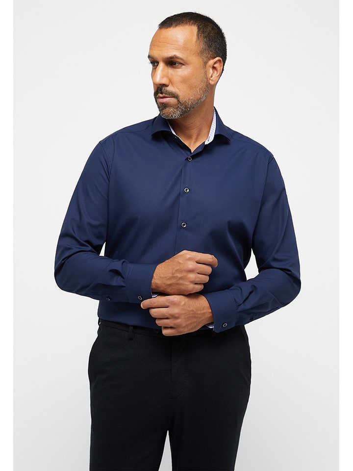 Eterna Koszula - Modern fit - w kolorze granatowym rozmiar: 46