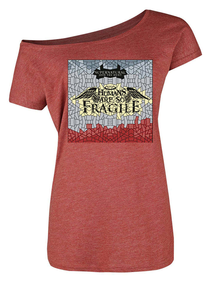 Nastrovje Potsdam Koszulka "Supernatural Fragile" w kolorze czerwonym rozmiar: L