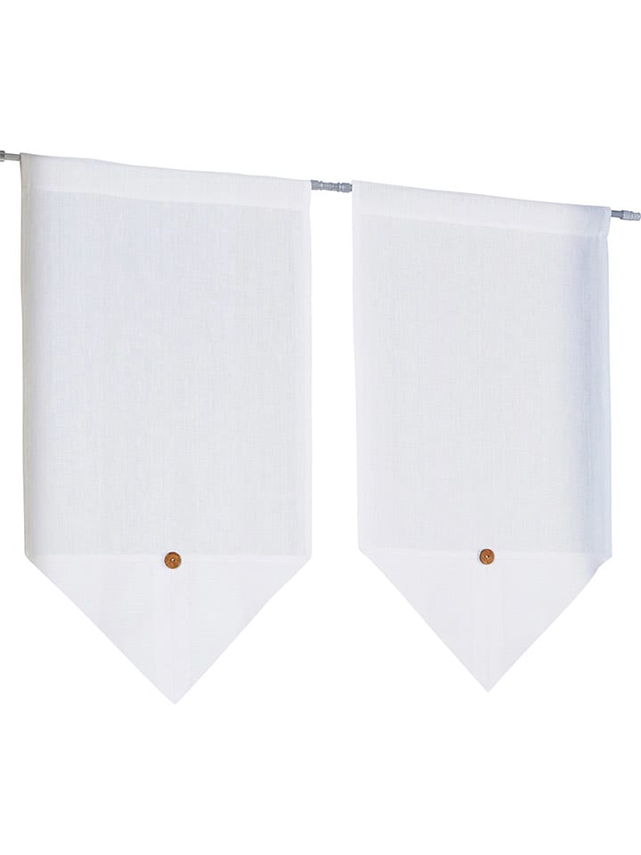 heine home Firanka okienna w kolorze białym rozmiar: 80x60 cm