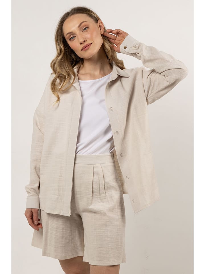 Awama Bluzka w kolorze beżowym rozmiar: L