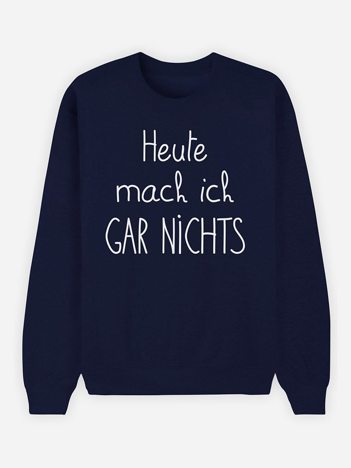 WOOOP Bluza "Heute Mach Ich Gar Nichts" w kolorze granatowym rozmiar: S