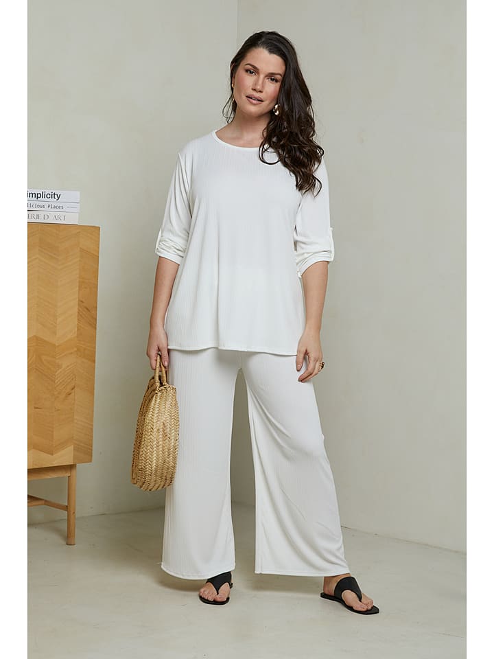 Curvy Lady 2-częściowy zestaw w kolorze białym rozmiar: 40/42