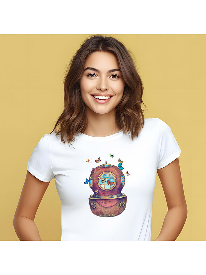 WOOOP Koszulka "Inner space square" w kolorze białym rozmiar: XL