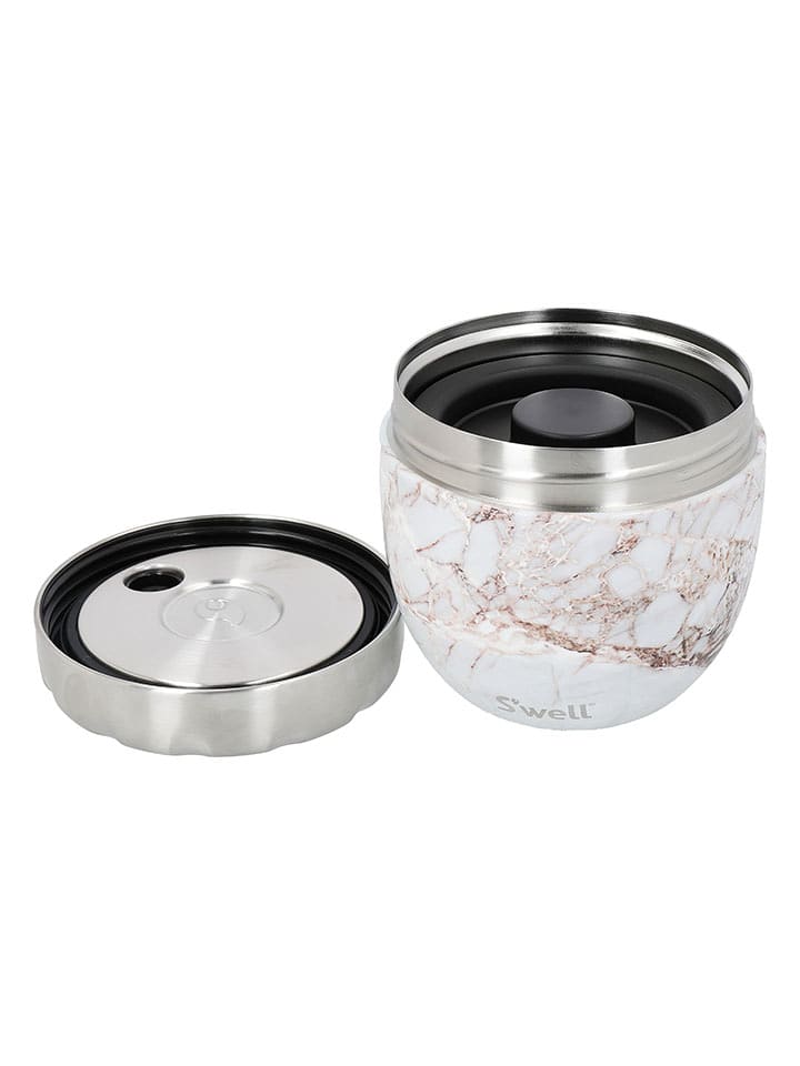 S'well Pojemnik 2w1 "Calacatta" w kolorze biało-złotym na lunch - 636 ml rozmiar: onesize