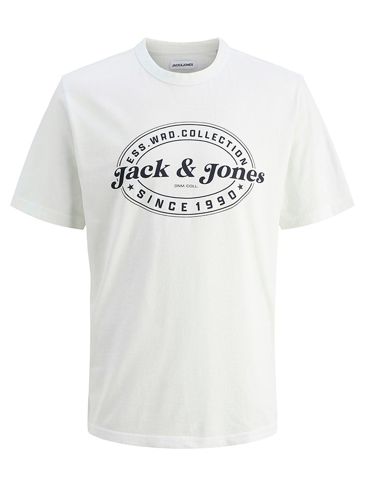 Jack & Jones Koszulka "Jjedover" w kolorze białym rozmiar: M