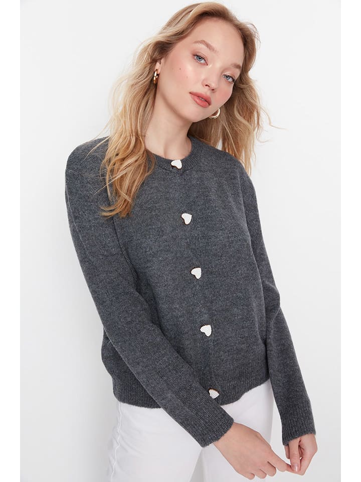 trendyol Kardigan w kolorze antracytowym rozmiar: S