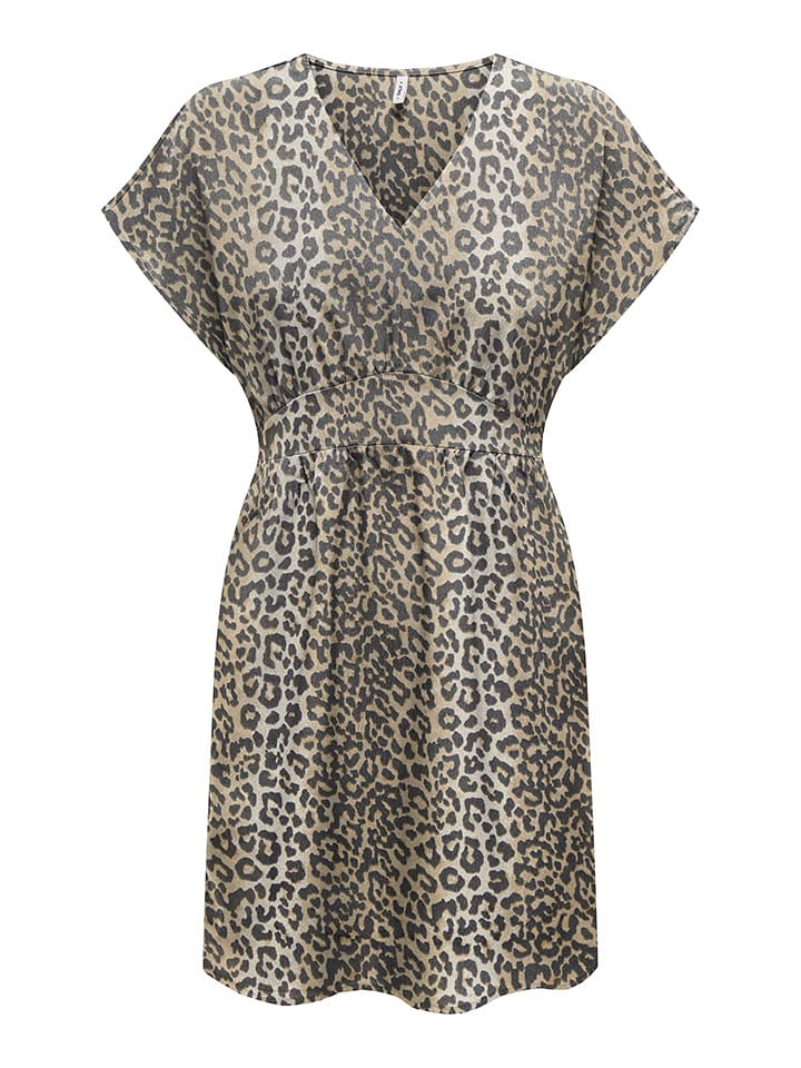 ONLY Sukienka w kolorze jasnobrązowo-beżowo-czarnym rozmiar: S