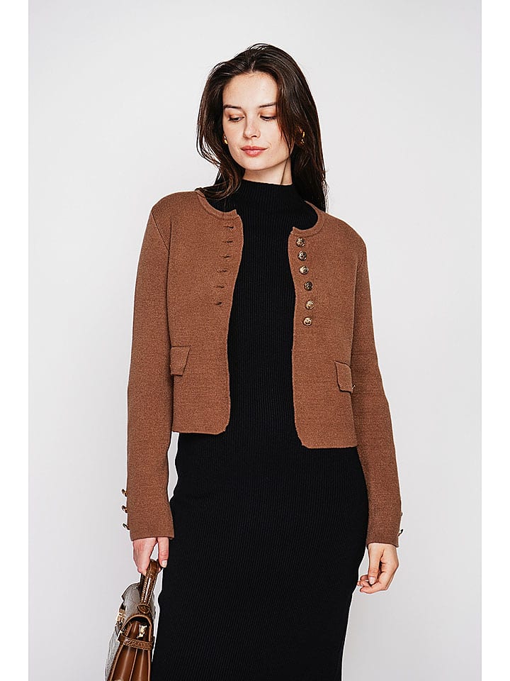 C& Jo Kardigan w kolorze jasnobrązowym rozmiar: 42