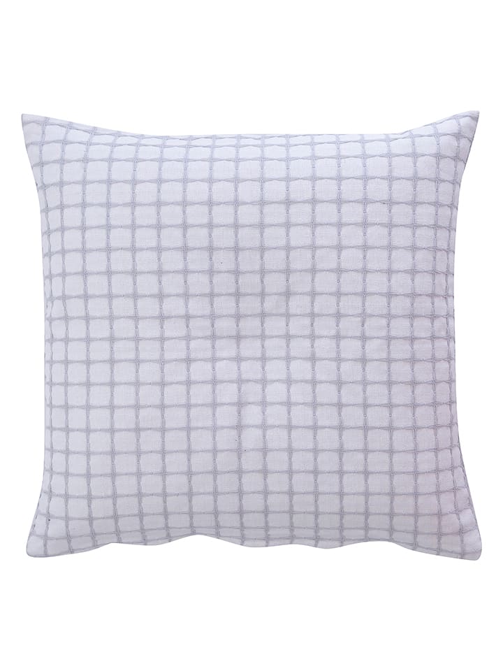 Overbeck and Friends Poszewka "Hannah" w kolorze biało-jasnoszarym na poduszkę - 50 x 50 cm rozmiar: onesize