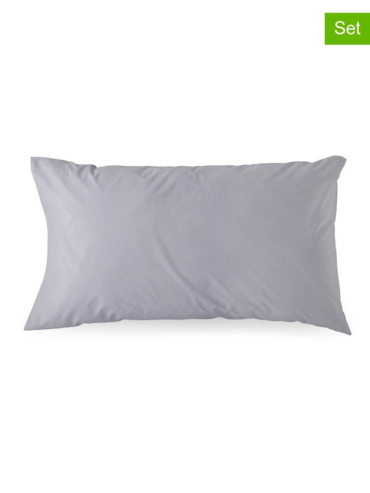 Monsun Poszewki (2 szt.) "Sakura" w kolorze szarym rozmiar: 50x80 cm