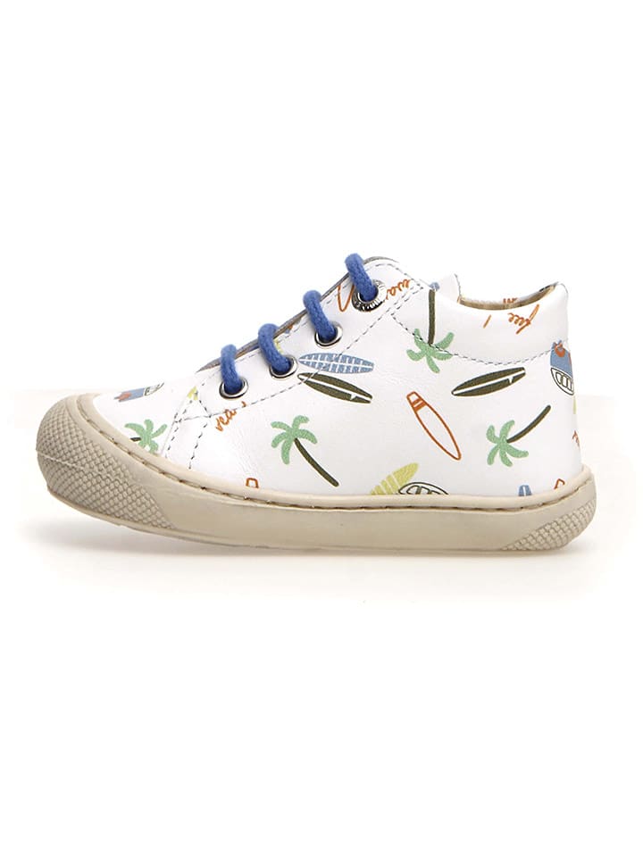 Naturino Skórzane buty "Cocoon" w kolorze biało-granatowym do nauki chodzenia rozmiar: 20