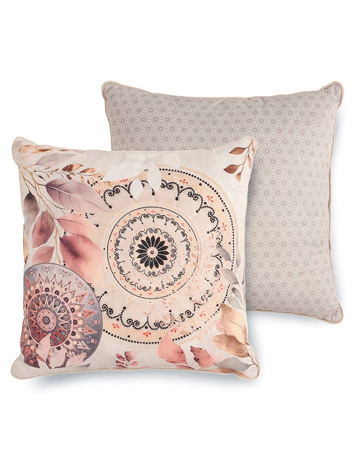 Hip Poduszka "Afina" w kolorze jasnoróżowo-jasnoszarym rozmiar: 48x48 cm