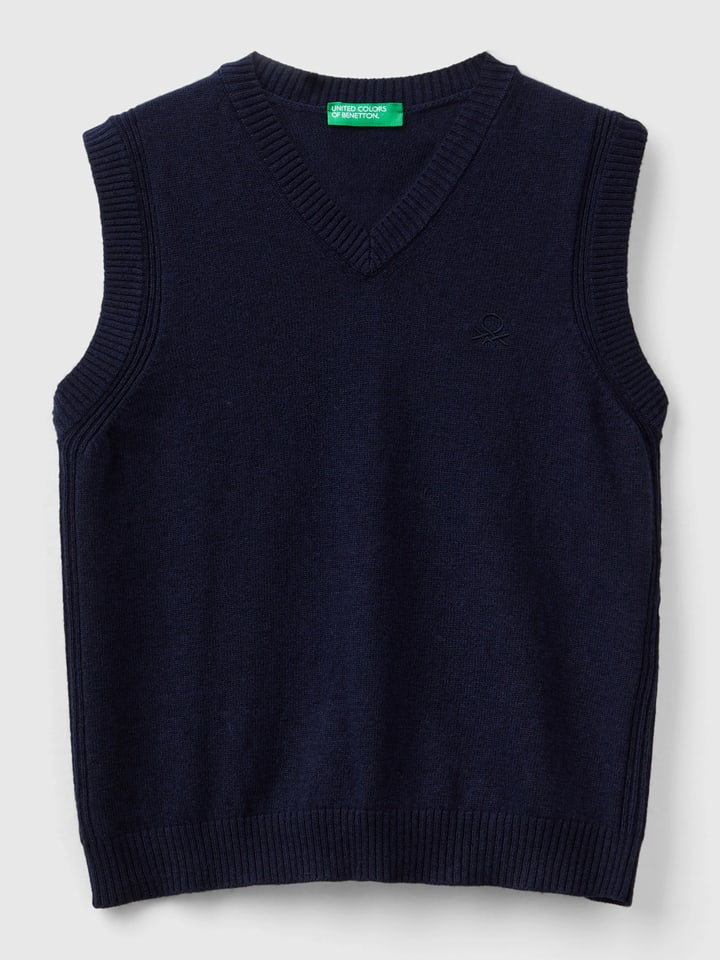 Benetton Bezrękawnik w kolorze granatowym rozmiar: 140