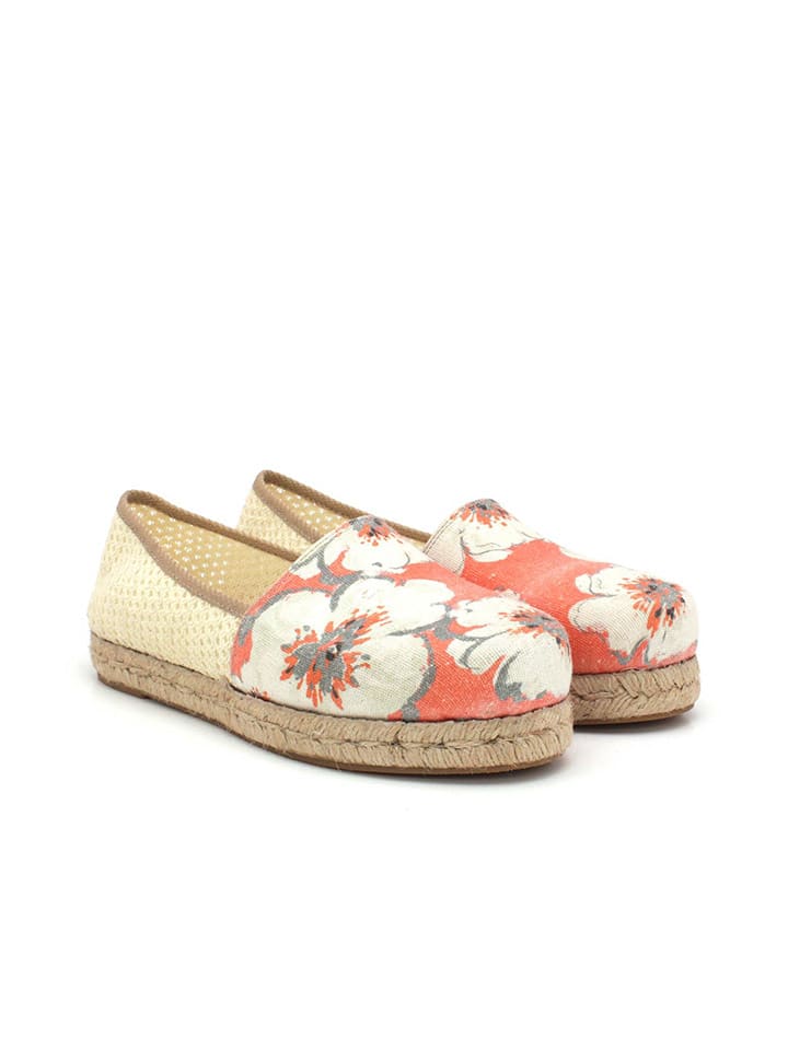 Calceo Espadryle w kolorze pomarańczowo-kremowym rozmiar: 40
