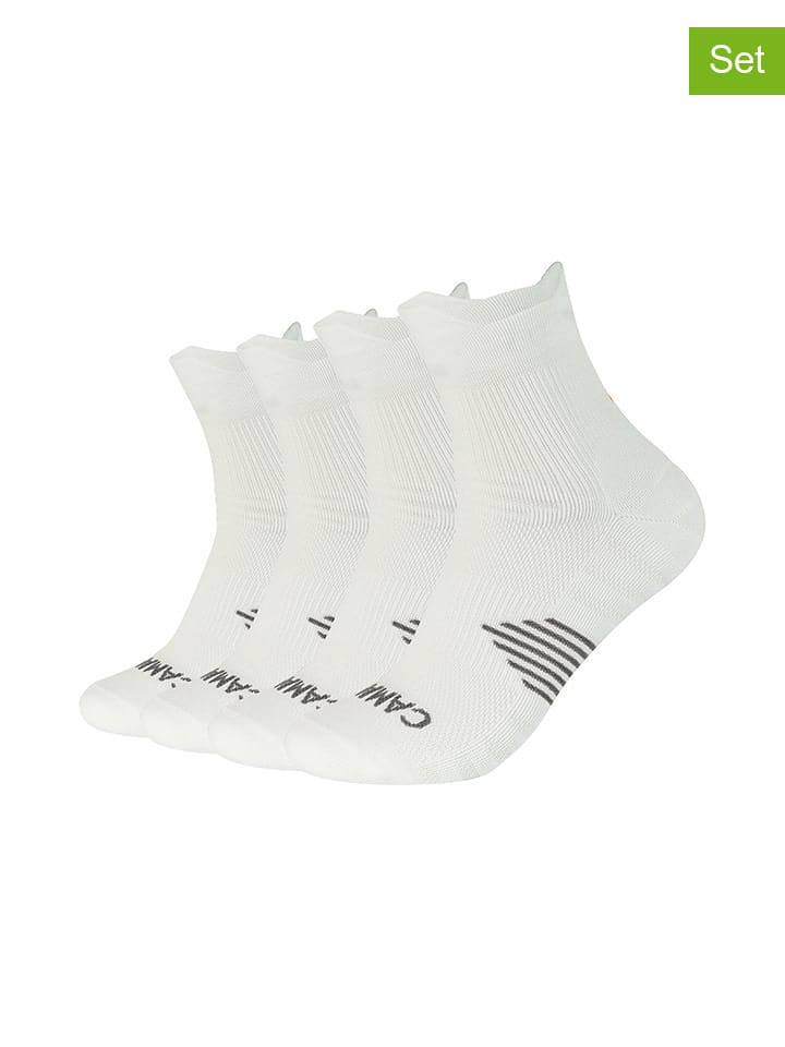 camano Skarpety sportowe (4 pary) w kolorze białym rozmiar: 35-38
