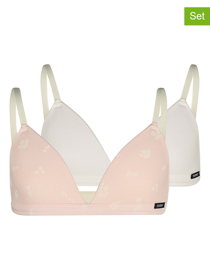 Skiny Biustonosze (2 szt.) w kolorze beżowym rozmiar: 164