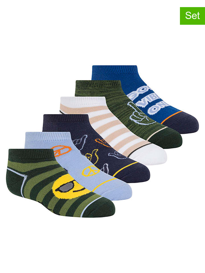 Skechers Skarpety (6 par) w kolorze jasnoróżowym, niebieskim i zielonym rozmiar: 30-35