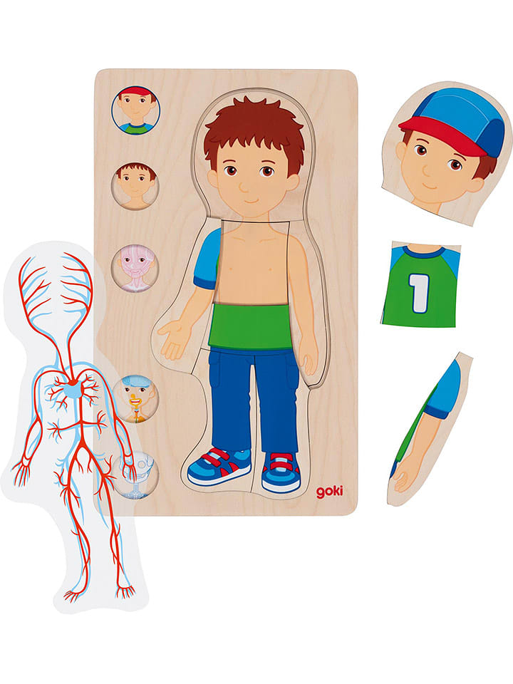 Goki 29-częściowe drewniane puzzle "Boy" - 4+ rozmiar: onesize