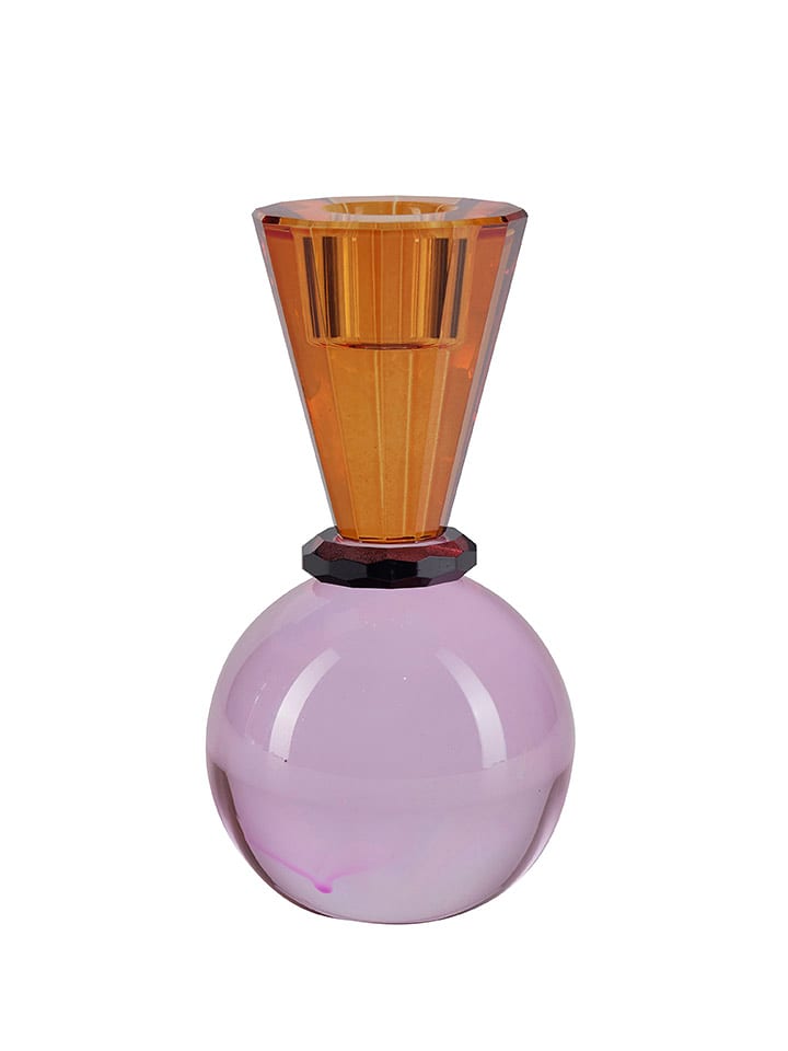 Miss Étoile Świecznik w kolorze jasnoróżowo-pomarańczowym - wys. 15 x Ø 7,5 cm rozmiar: onesize